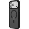 TPU+PC чохол Metal Buttons with MagSafe Colorful для Apple iPhone 17 Pro (6.3") Чорний / Black