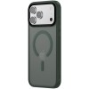 TPU+PC чохол Metal Buttons with MagSafe Colorful для Apple iPhone 17 Pro Max (6.9") Зелений / Dark Green