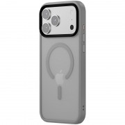 TPU+PC чохол Metal Buttons with MagSafe Colorful для Apple iPhone 17 Pro Max (6.9") Сірий / Grey