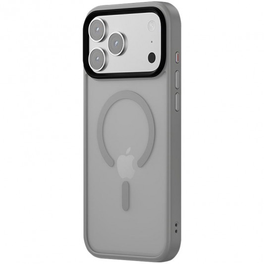 TPU+PC чохол Metal Buttons with MagSafe Colorful для Apple iPhone 17 Pro Max (6.9") Сірий / Grey - зображення 2 