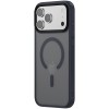 TPU+PC чохол Metal Buttons with MagSafe Colorful для Apple iPhone 17 Pro Max (6.9") Синій / Navy Blue