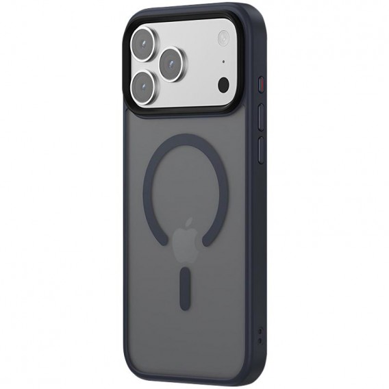 TPU+PC чохол Metal Buttons with MagSafe Colorful для Apple iPhone 17 Pro Max (6.9") Синій / Navy Blue