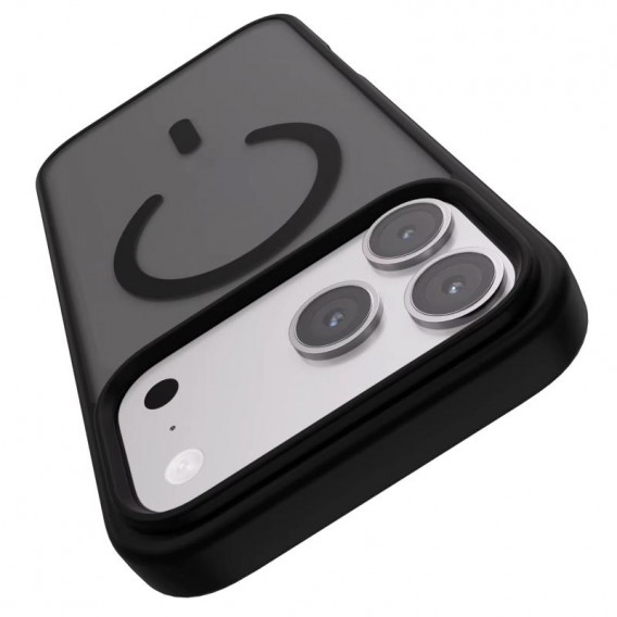 TPU+PC чохол Metal Buttons with MagSafe Colorful для Apple iPhone 17 Pro Max (6.9") Чорний / Black