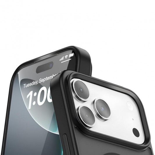 TPU+PC чохол Metal Buttons with MagSafe Colorful для Apple iPhone 17 Pro Max (6.9") Чорний / Black - зображення 6 