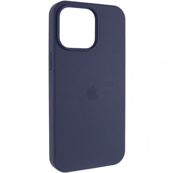 Чохол Silicone Case (AA) Logo with MagSafe для Apple iPhone 11 (6.1") Темно-синій / Midnight blue