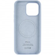Чохол Silicone Case (AA) Logo with MagSafe для Apple iPhone 11 Pro Max (6.5") Блакитний / Lilac Blue