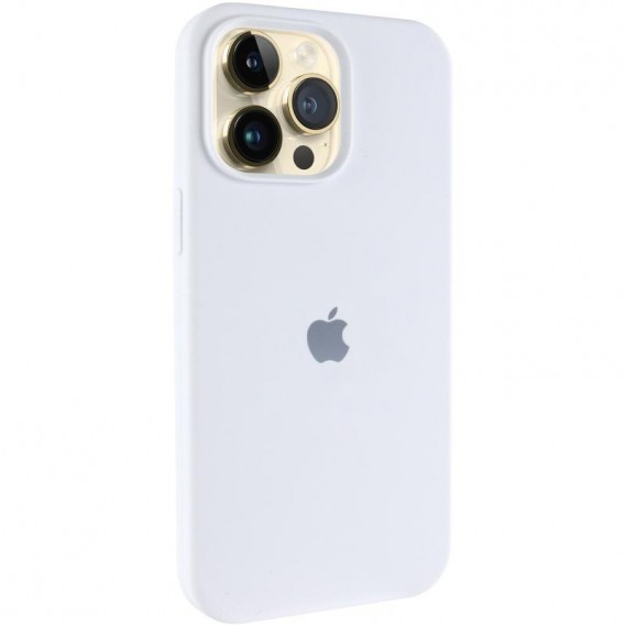 Чохол Silicone Case (AA) Logo with MagSafe для Apple iPhone 12 Pro / 12 (6.1") Білий / White