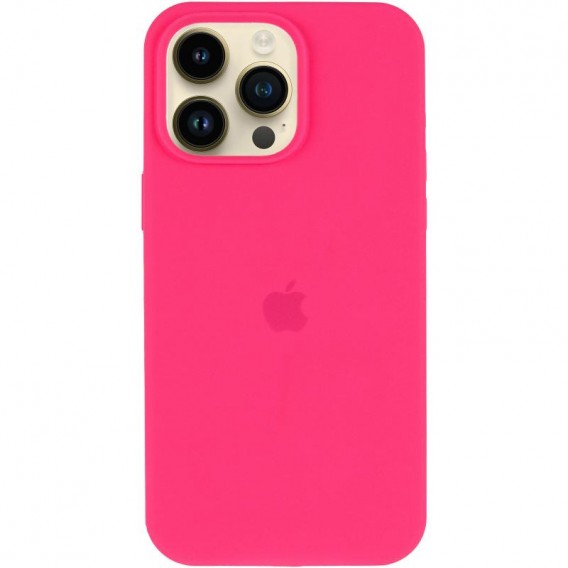 Чохол Silicone Case (AA) Logo with MagSafe для Apple iPhone 12 Pro / 12 (6.1") Рожевий / Barbie pink