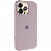 Чохол Silicone Case (AA) Logo with MagSafe для Apple iPhone 12 Pro / 12 (6.1") Сірий / Lavender