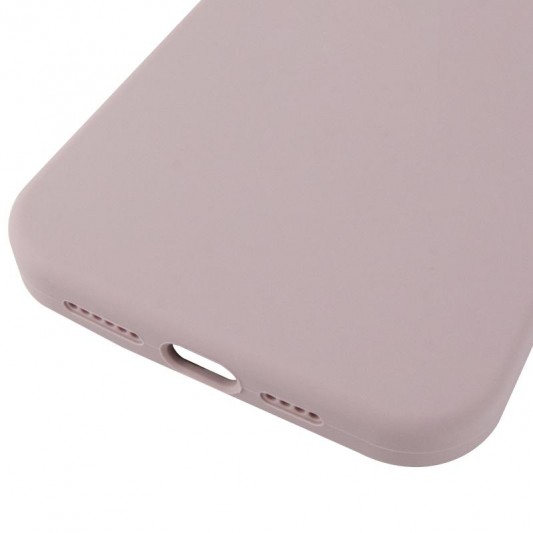 Чохол Silicone Case (AA) Logo with MagSafe для Apple iPhone 12 Pro / 12 (6.1") Сірий / Lavender - зображення 4 