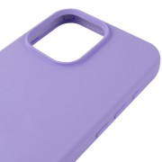 Чохол Silicone Case (AA) Logo with MagSafe для Apple iPhone 12 Pro / 12 (6.1") Бузковий / Dasheen
