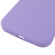 Чохол Silicone Case (AA) Logo with MagSafe для Apple iPhone 12 Pro / 12 (6.1") Бузковий / Dasheen