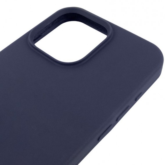 Чохол Silicone Case (AA) Logo with MagSafe для Apple iPhone 12 Pro / 12 (6.1") Темно-синій / Midnight blue