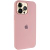 Чохол Silicone Case (AA) Logo with MagSafe для Apple iPhone 12 Pro Max (6.7") Рожевий / Pink Sand