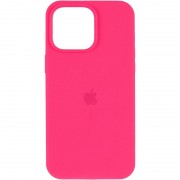 Чохол Silicone Case (AA) Logo with MagSafe для Apple iPhone 13 (6.1") Рожевий / Barbie pink