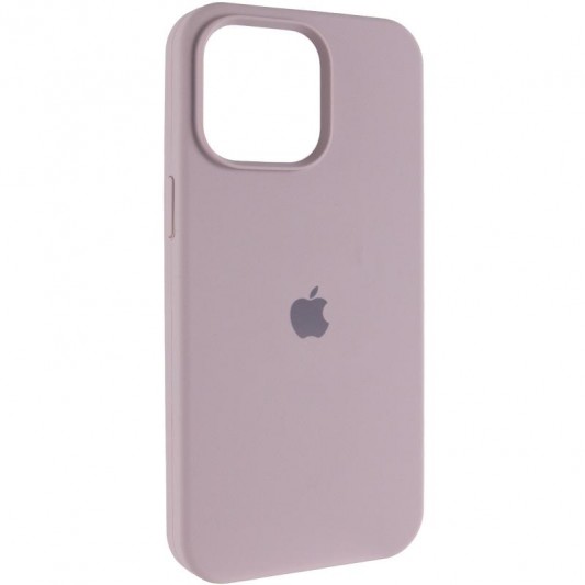 Чохол Silicone Case (AA) Logo with MagSafe для Apple iPhone 13 (6.1") Сірий / Lavender
