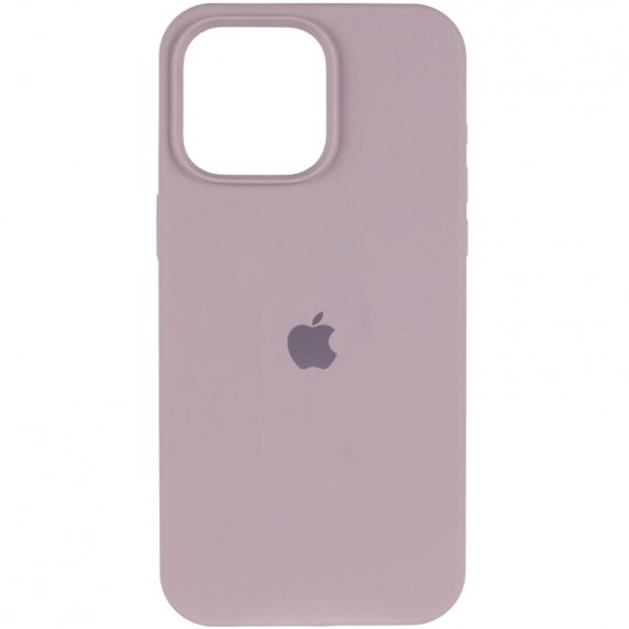 Чехол Silicone Case (AA) Logo with MagSafe для Apple iPhone 13 (6.1") Серый / Lavender