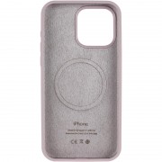 Чохол Silicone Case (AA) Logo with MagSafe для Apple iPhone 13 Pro Max (6.7") Сірий / Lavender