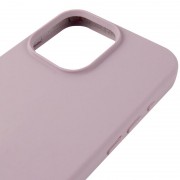 Чохол Silicone Case (AA) Logo with MagSafe для Apple iPhone 13 Pro Max (6.7") Сірий / Lavender