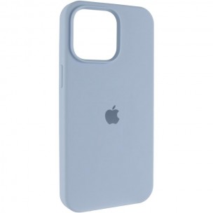 Чехол Silicone Case (AA) Logo with MagSafe для Apple iPhone 14 (6.1") Голубой / Lilac Blue