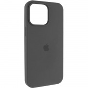 Чохол Silicone Case (AA) Logo with MagSafe для Apple iPhone 14 (6.1") Сірий / Dark Gray