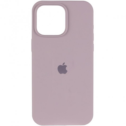 Чохол Silicone Case (AA) Logo with MagSafe для Apple iPhone 14 (6.1") Сірий / Lavender - зображення 1 