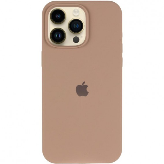 Чехол Silicone Case (AA) Logo with MagSafe для Apple iPhone 14 Pro (6.1") Бежевый / Desert Gold