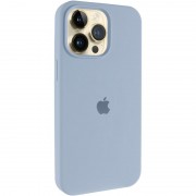 Чохол Silicone Case (AA) Logo with MagSafe для Apple iPhone 14 Pro (6.1") Блакитний / Lilac Blue