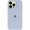 Чохол Silicone Case (AA) Logo with MagSafe для Apple iPhone 14 Pro (6.1") Блакитний / Lilac Blue