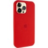 Чохол Silicone Case (AA) Logo with MagSafe для Apple iPhone 14 Pro (6.1") Червоний / Red