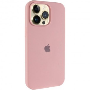 Чехол Silicone Case (AA) Logo with MagSafe Apple iPhone 14 Pro (6.1") Розовый / Pink Sand