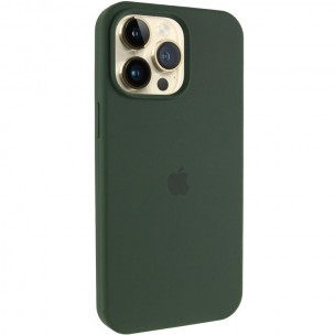Чохол Silicone Case (AA) Logo with MagSafe для Apple iPhone 14 Pro Max (6.7") Зелений / Cyprus Green
