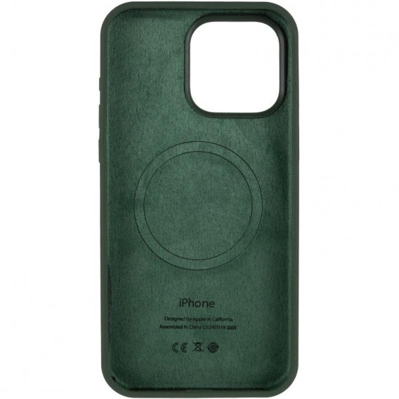 Чохол Silicone Case (AA) Logo with MagSafe для Apple iPhone 14 Pro Max (6.7") Зелений / Cyprus Green