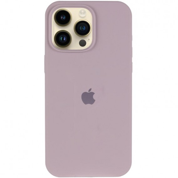 Чохол Silicone Case (AA) Logo with MagSafe для Apple iPhone 14 Pro Max (6.7") Сірий / Lavender