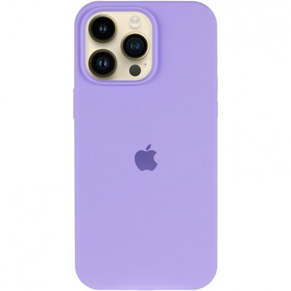 Чохол Silicone Case (AA) Logo with MagSafe для Apple iPhone 14 Pro Max (6.7") Бузковий / Dasheen