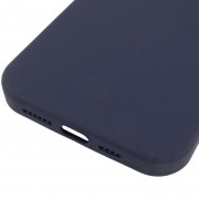 Чохол Silicone Case (AA) Logo with MagSafe для Apple iPhone 14 Pro Max (6.7") Темно-синій / Midnight blue