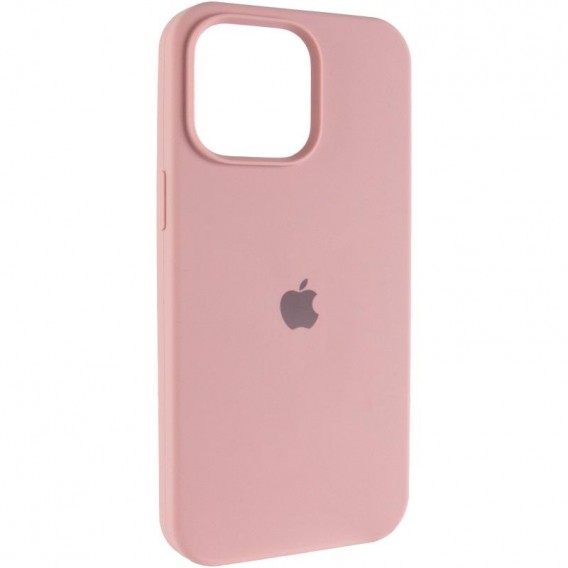 Чохол Silicone Case (AA) Logo with MagSafe для Apple iPhone 15 (6.1") Рожевий / Pink Sand