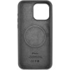 Чохол Silicone Case (AA) Logo with MagSafe для Apple iPhone 15 (6.1") Сірий / Dark Gray