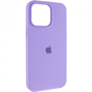 Чехол Silicone Case (AA) Logo with MagSafe для Apple iPhone 15 (6.1") Сиреневый / Dasheen