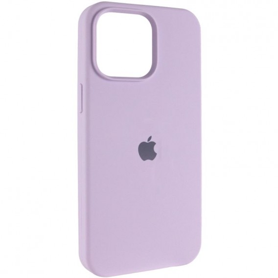 Чохол Silicone Case (AA) Logo with MagSafe для Apple iPhone 15 (6.1") Бузковий / Lilac