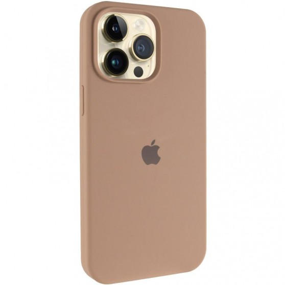 Чохол Silicone Case (AA) Logo with MagSafe для Apple iPhone 15 Pro (6.1") Бежевий / Desert Gold