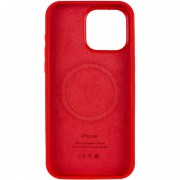 Чохол Silicone Case (AA) Logo with MagSafe для Apple iPhone 15 Pro (6.1") Червоний / Red