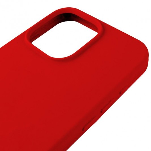 Чохол Silicone Case (AA) Logo with MagSafe для Apple iPhone 15 Pro (6.1") Червоний / Red - зображення 3 