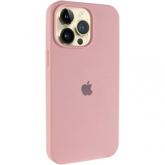 Чехол Silicone Case (AA) Logo with MagSafe Apple iPhone 15 Pro (6.1") Розовый / Pink Sand