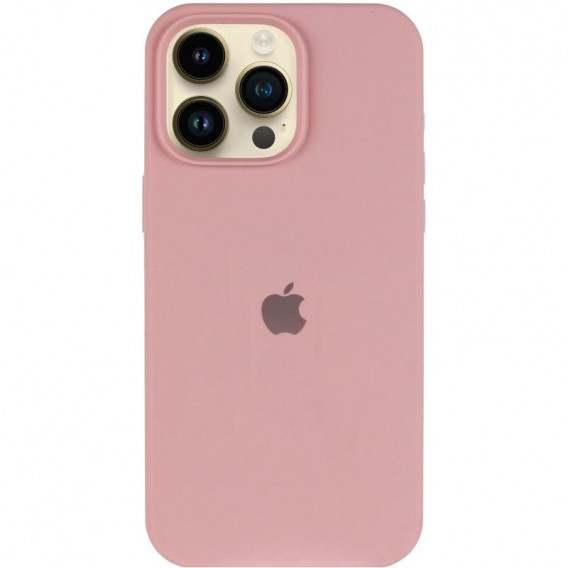 Чохол Silicone Case (AA) Logo with MagSafe для Apple iPhone 15 Pro (6.1") Рожевий / Pink Sand
