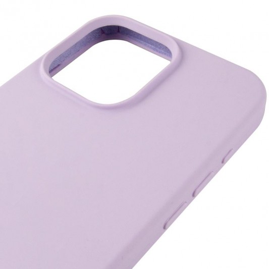 Чохол Silicone Case (AA) Logo with MagSafe для Apple iPhone 15 Pro (6.1") Бузковий / Lilac - зображення 3 