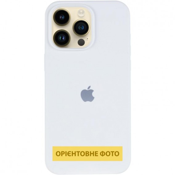 Чехол Silicone Case (AA) Logo with MagSafe для Apple iPhone 16 (6.1") Белый / White
