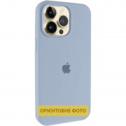 Чохол Silicone Case (AA) Logo with MagSafe для Apple iPhone 16 (6.1") Блакитний / Lilac Blue