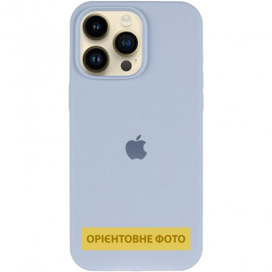 Чохол Silicone Case (AA) Logo with MagSafe для Apple iPhone 16 (6.1") Блакитний / Lilac Blue - зображення 1 