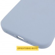 Чохол Silicone Case (AA) Logo with MagSafe для Apple iPhone 16 (6.1") Блакитний / Lilac Blue